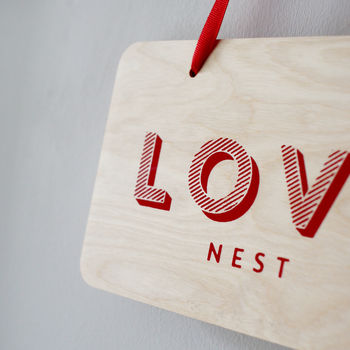 Love Nest Wooden Sign, 2 of 3
