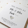 Personalised 10th Wedding Anniversary Card With Tin Heart, thumbnail 4 of 4