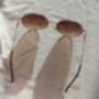 Brown Oversized Round Circle Wire Frame Sunglasses, thumbnail 2 of 5