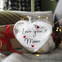 Love You Memory Feather Christmas Bauble, thumbnail 7 of 9
