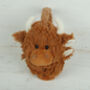 Highland Brown Cow Hand Muff + Earmuffs + Engraved Tag, thumbnail 4 of 6