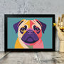 Pug Dog Portrait Illustration Art Print, thumbnail 2 of 2