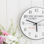 Personalised New Home Street Sign Family Wall Clock, thumbnail 2 of 3