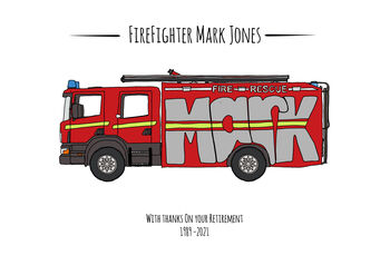 Personalised Firefighter Print, 3 of 3