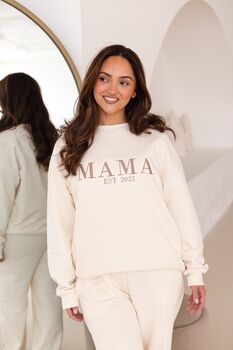 Mama Est. Embroidered Personalised Jumper Sweatshirt Perfect Mother's Day Gift, 6 of 12