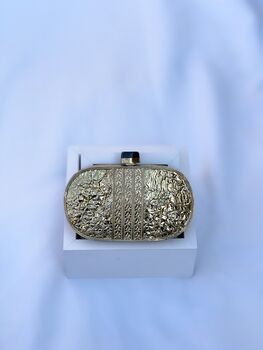 Madrid Brass And Kundan Clutch, 6 of 6