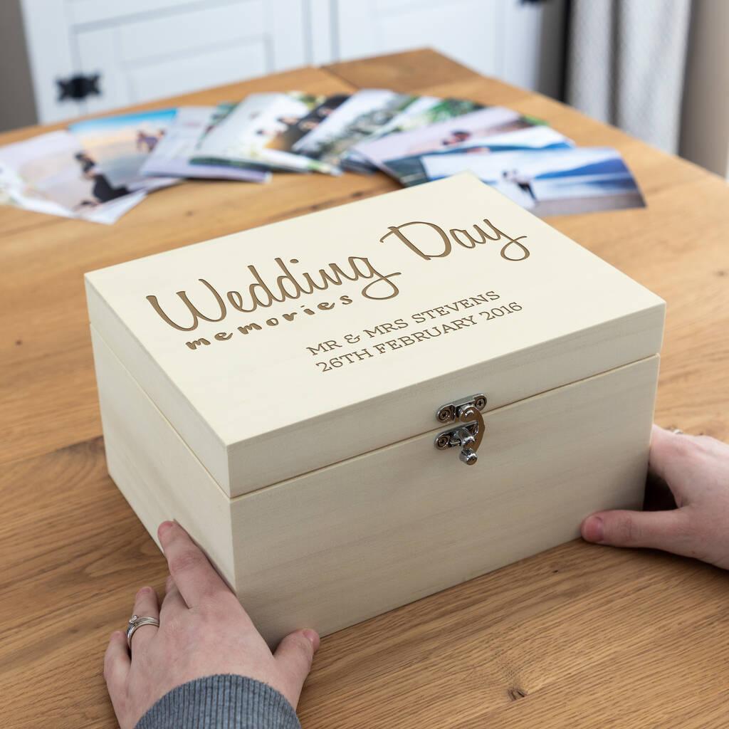 Personalised Wedding Day Memories Keepsake Box, 1 of 6