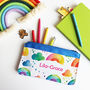 Personalised Watercolour Rainbow Pencil Case, thumbnail 7 of 10