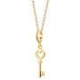 Gold Plated Key Charm Necklace, thumbnail 2 of 9