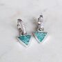 'Triangle' Amazonite Sterling Silver Earrings, thumbnail 1 of 6