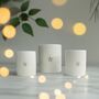 White Ceramic Tea Light Holders With Star, thumbnail 3 of 9