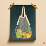 Fruit And Vegetables In String Bag Art Print, thumbnail 2 of 2