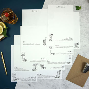 The Cocktail Collection Personalised Writing Paper, 2 of 8