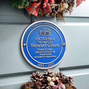 Personalized Large Fun Heritage Gift Blue Plaque, 4 of 4