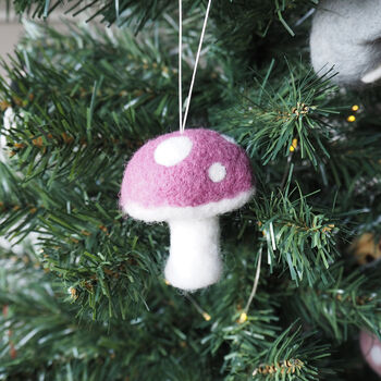 Mushroom Christmas Tree Decoration, 7 of 8