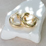 Gold Plated Or Silver Chunky Twisted Hoop Earrings, thumbnail 1 of 5