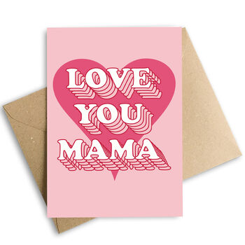 Love You Mama, Birthday Tea Towel And Card, 3 of 6