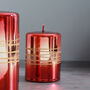 Red Metallic Candles With Gold Glitter Detail, thumbnail 3 of 3