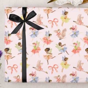 Three Sheets Of Children's Birthday Fairy Wrapping Paper, 2 of 2
