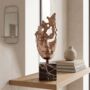 Abstract Face Sculpture Rose Gold Decorative Bust, thumbnail 3 of 9