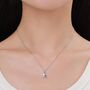 Pigeon Pendant Necklace In Sterling Silver, thumbnail 3 of 11