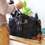 Personalised Initials Waxed Canvas Holdall, thumbnail 1 of 5