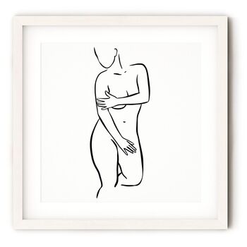 Nude Line Figure Art Print, 4 of 4