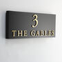 Personalised House Sign With Raised Gold Lettering, thumbnail 6 of 10