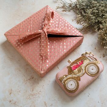 Peach Pink Baraat Car Clutch, 2 of 6