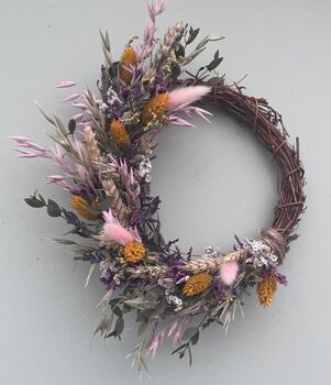 Small Spring Dried Flower Wreath Mothers Day Gift, 2 of 7