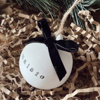 Personalised Ceramic Christmas Bauble Tree Decoration, 4 of 5