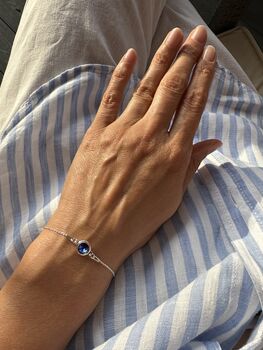September Birthstone Sapphire Crystal Bracelet, Birthday Jewellery For Her, 6 of 8