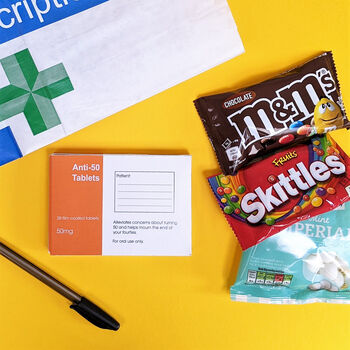 Anti 50 Funny Medicine Box And Sweets, 4 of 6