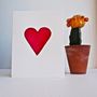 Original Watercolour Heart Valentines Engagement Card, thumbnail 2 of 8