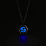 Cancer Zodiac Glowing Pendant Necklace With Uv Keyring Torch, thumbnail 4 of 12