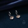 Axolotl Cute Sea Creature Hoop Earrings Sterling Silver, thumbnail 3 of 11