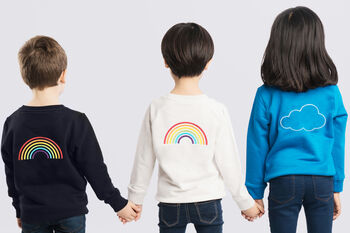 'Dreamer' Rainbow Embroidered Children's Sweatshirt, 7 of 12