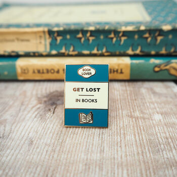 'Get Lost In Books' Enamel Pin Badge, 4 of 4