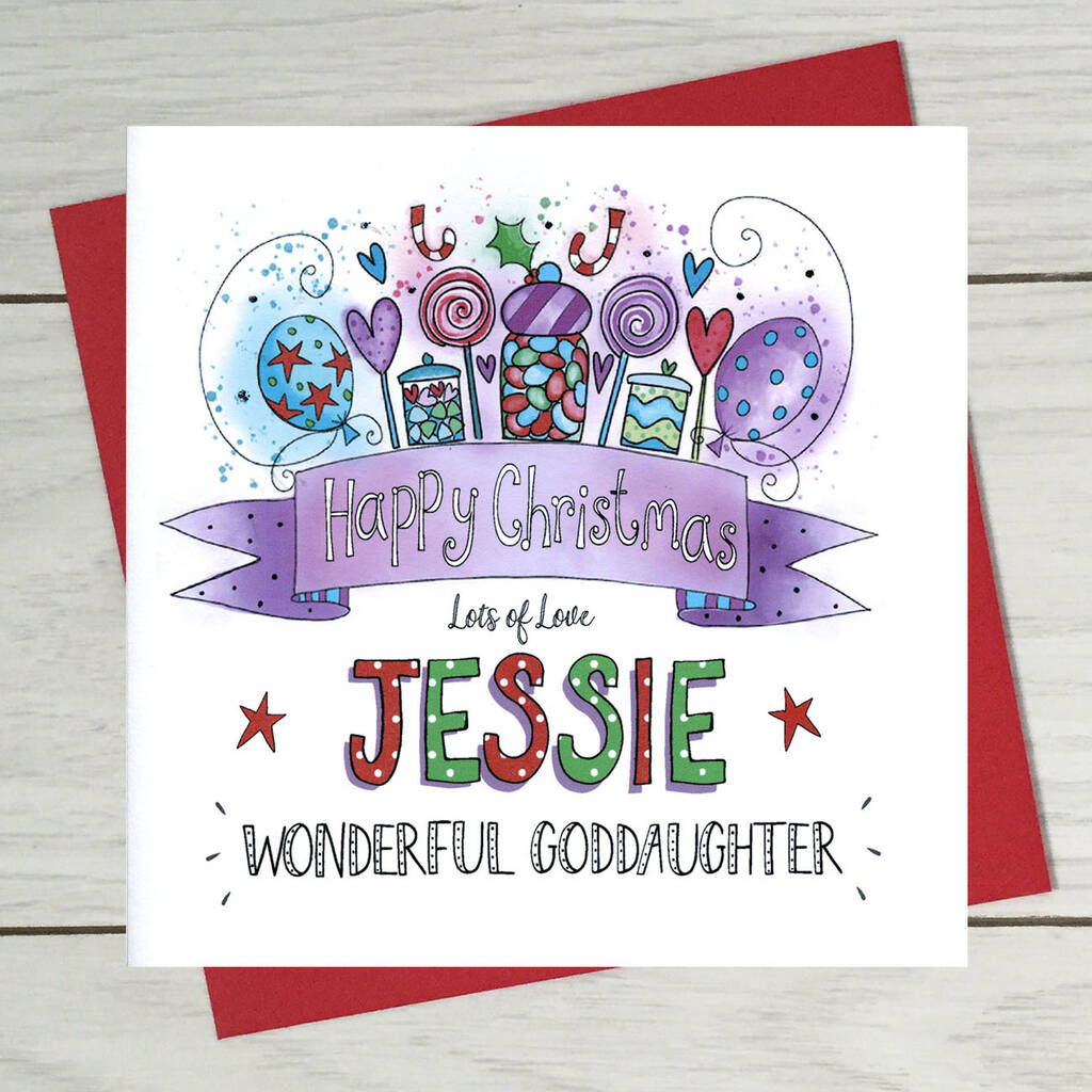 Goddaughter Christmas Card By Claire Sowden Design