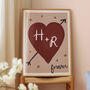 Personalised Forever Heart Couple's Initials Print, thumbnail 1 of 11