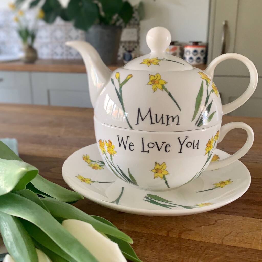 Personalised Daffodil 'tea For One' By Sparkle Ceramics