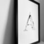 'Letter A' Linear Illustration Print, thumbnail 1 of 6