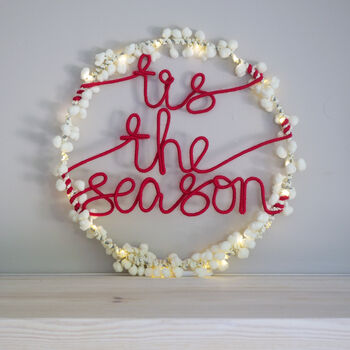 Tis The Season Holly Fairy Light Wreath, 10 of 12