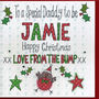 Personalised Daddy/ Mummy From The Bump Christmas Card, thumbnail 2 of 2