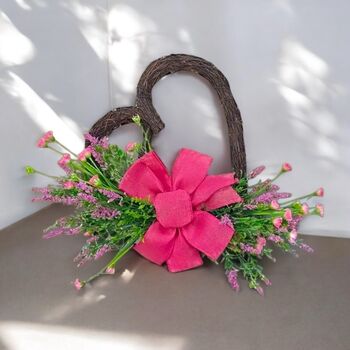 Floral Heart Shape Rattan Wreath, 3 of 7