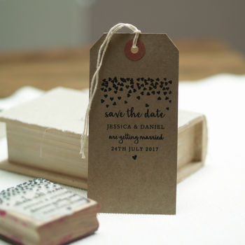 Save The Date Stamp Wedding Hearts Design, 6 of 7