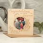 Engagement Wooden Engraved Photo Greetings Card, thumbnail 1 of 3