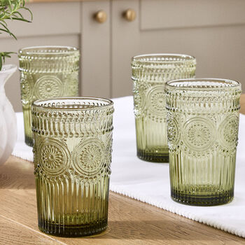Set Of Four Palmas Green Highball Glasses, 3 of 6