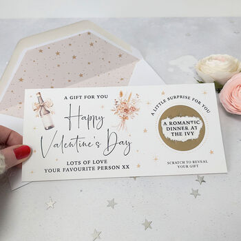 Personalised Happy Valentine’s Day Scratch To Reveal Gift Card, 5 of 7