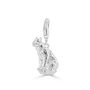 Sitting Cat Charm Sterling Silver, thumbnail 3 of 9